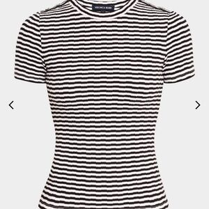 Black and White Striped Top